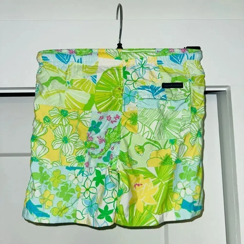 Lilly Pulitzer Green and Blue Floral Capri Trunk